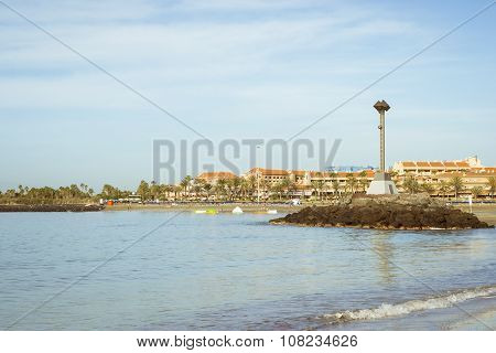 Playa De Las Vistas Beach In Los Cristianos, Tenerife, Spain