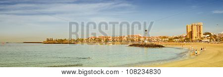 Playa De Las Vistas Beach In Los Cristianos, Tenerife, Spain