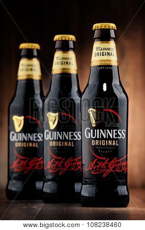 Three Bottles Of Guinness Beer