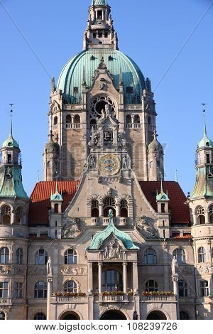 New Town Hall (rathaus) In Hanover, Germany