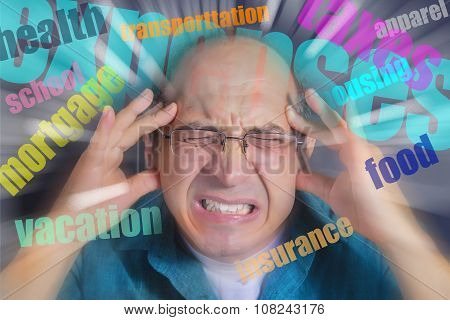 Adult Man Under Severe Stress