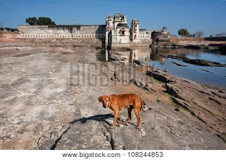 Historical Padmini Palace Of The Chittorgarh Fort. Unesco World Heritage Site