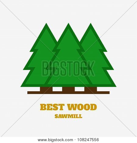 Timber industry and woodwork logo.