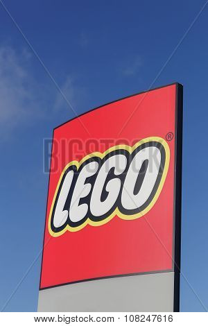 Lego logo in Billund