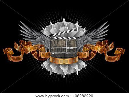 Coat Of Arms With Movie Clapper