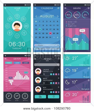 Template mobile app design
