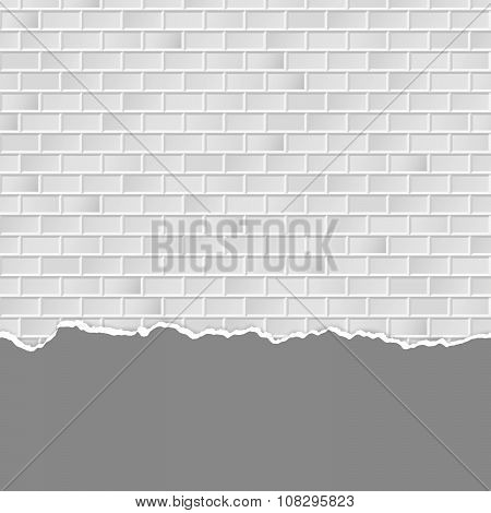 Wall Background With Broken Plaster Seamless