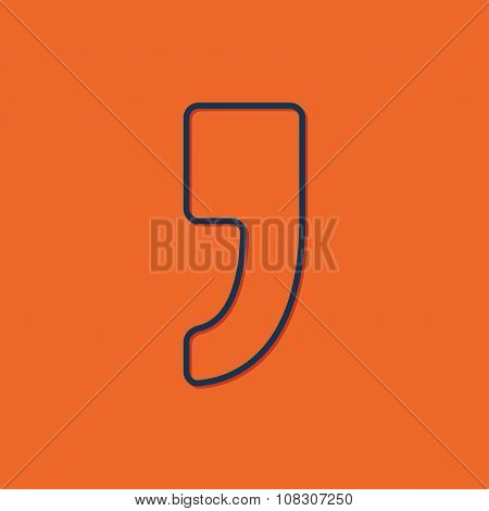 Vector comma icon