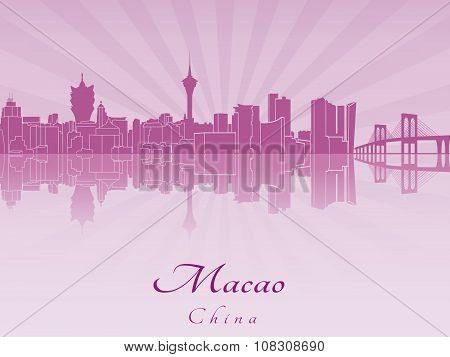 Macao Skyline In Purple Radiant Orchid