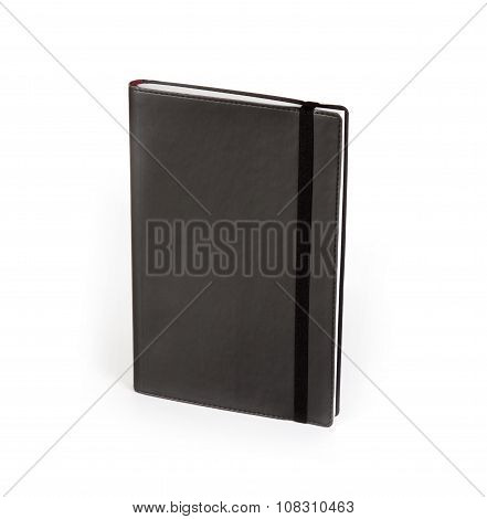 Black Copybook Moleskin Cover With Elastic Band.