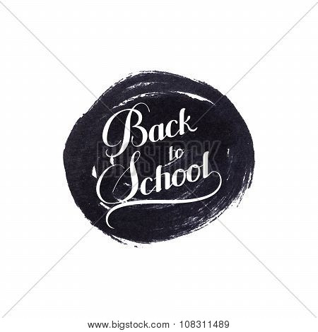 education  illustration of Back To School retro label.