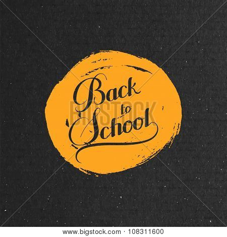 education  illustration of Back To School retro label.