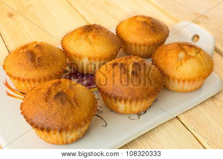 Muffins On A White Porcelain