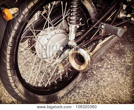 Rear Side And Understructure Of Motorcycle