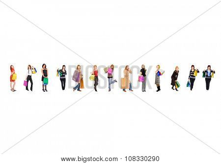 Bags Full Women Shopping 