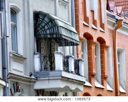 Tallinn architectuur - oude balkon
