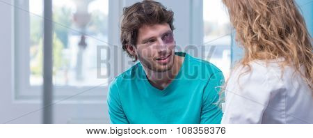 Man Flirting With Nurse