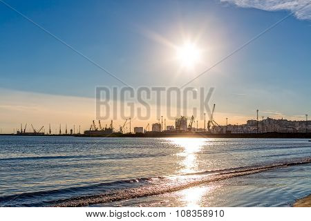 Durres port in Albania