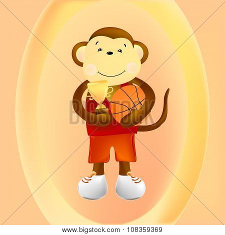 Monkey Basketball Player