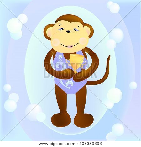 Monkey Solo Synchronous Swimmer