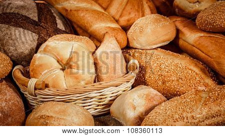 Breads and baked goods close-up
