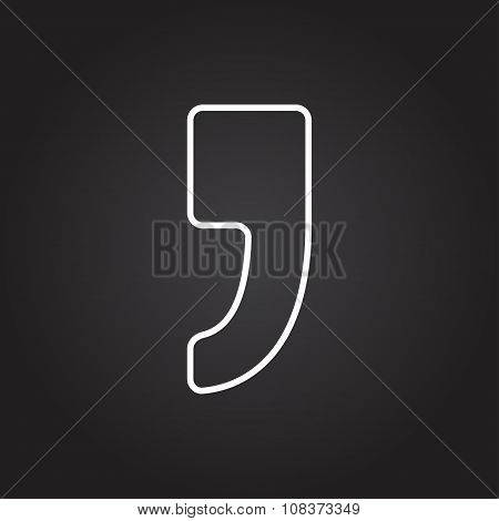 Vector comma icon