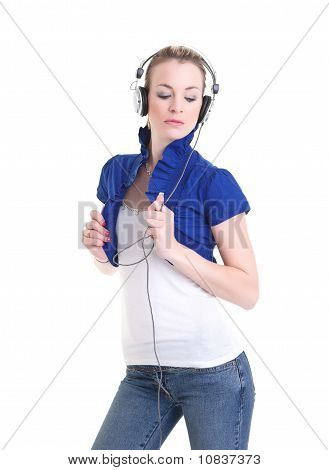 Escuchando música auriculares