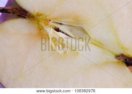 Half Of A Red Apple