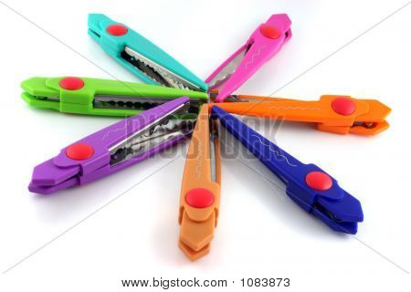 Couleurs vives Craft Ciseaux sur fond blanc