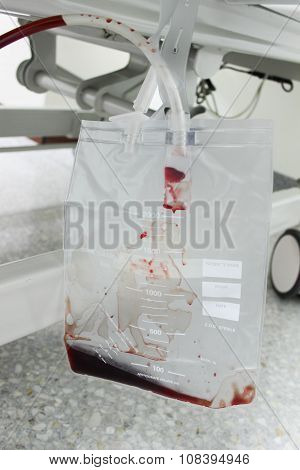 Plastic urine bag