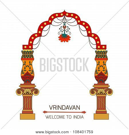 Luxuriously decorated archway