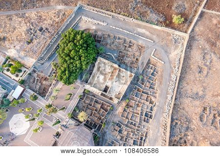 Aerial View Of Capernaum, Galilee, Israel