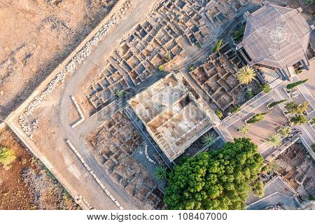Aerial View Of Capernaum, Galilee, Israel
