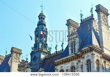 The Hotel De Ville, City Hall In Paris, France