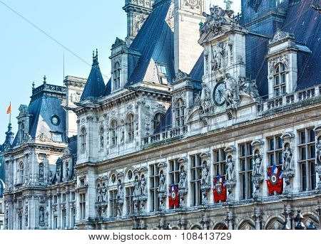 The Hotel De Ville, City Hall In Paris, France