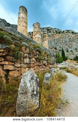 Excavations Of The Ancient Delphi City (greece)