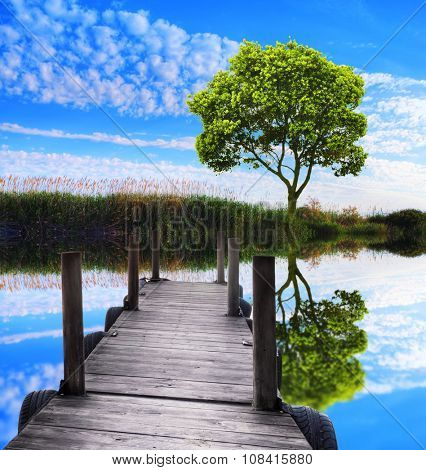 jetty on the lake