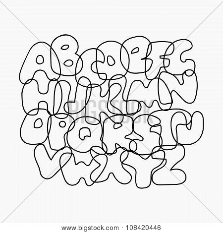 Funny Wire Alphabet