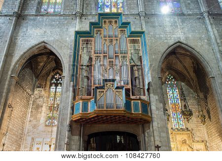 Basilica of Santa Maria del Pi. Barcelona, Spain.