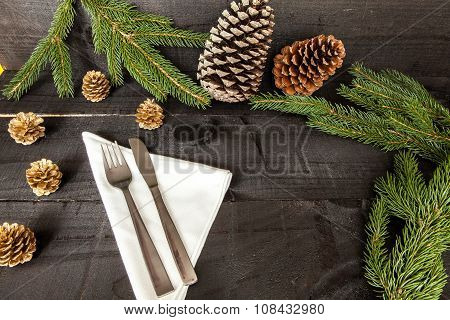 autumn cutlery dinner decoration