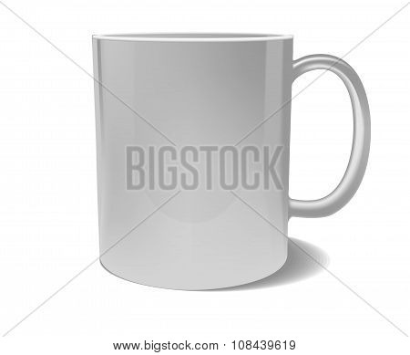 White Blank Mug For Branding Isolated