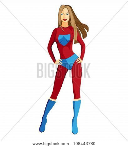 Superhero Girl Isolated