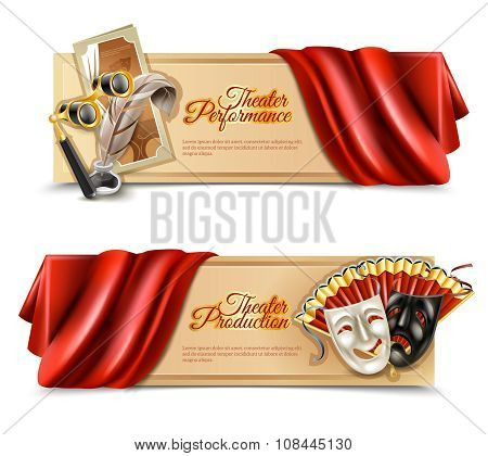 Theatre Performance Banners Set
