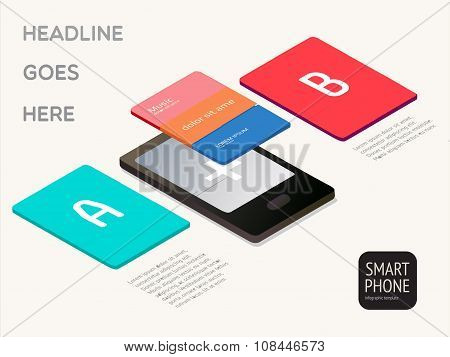 Smartphone infographics elements
