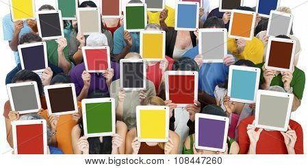 Social Gathering Digital Tablet Communication Society Concept