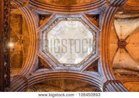 Santa Eulalia, Metropolitan Cathedral Basilica Of Barcelona, Spain.