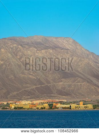 The Hotel Is On The Red Sea Coast In The Early Morning,