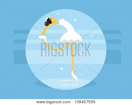 Figure Skating. Sport Ice Skate, Skater Girl, Competition Performance, Flat Vector Illustration