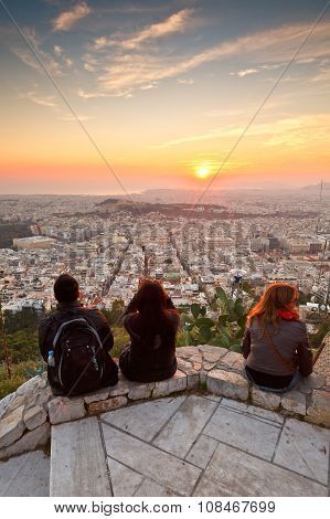 Athens from Lycabettus Hill.