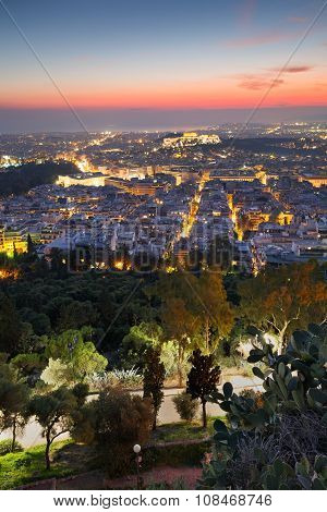 Athens from Lycabettus Hill.